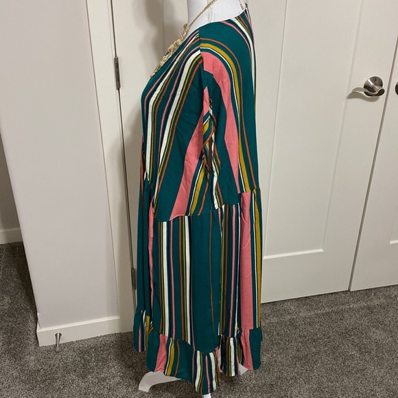 NEW! Ces Femme Size L Striped Dress! - Picture 5 of 9